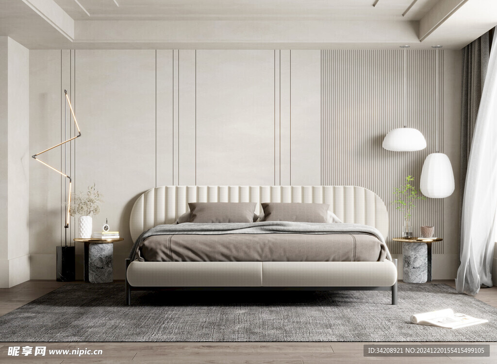 柜子硬装设计装修饰卧室软装现代