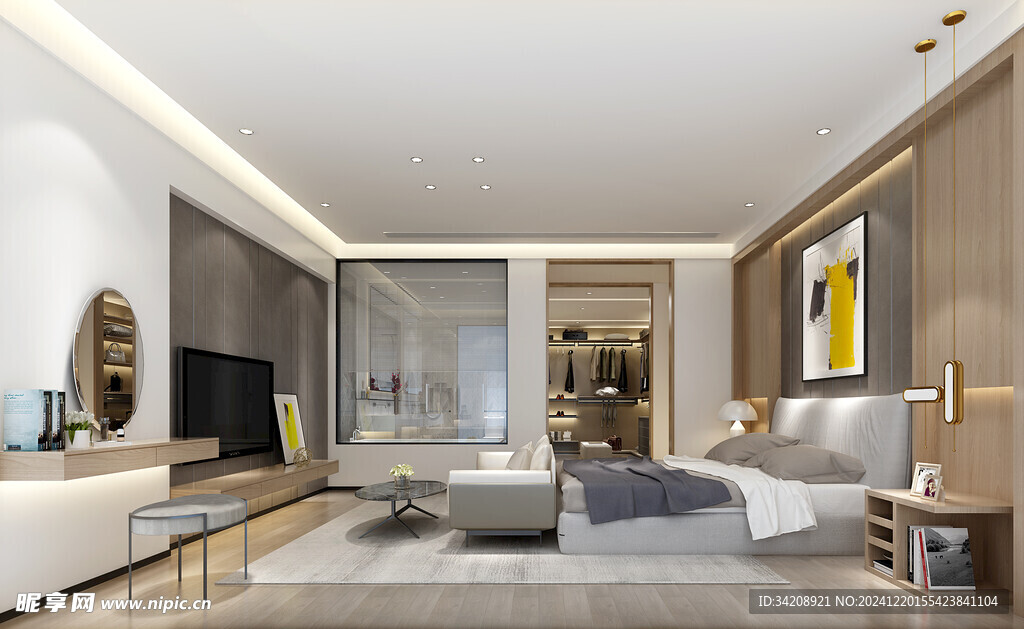 小空间次卧室室内设计现代简约风