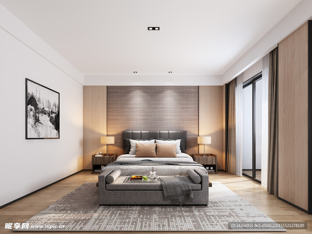 小空间次卧室室内设计现代简约风