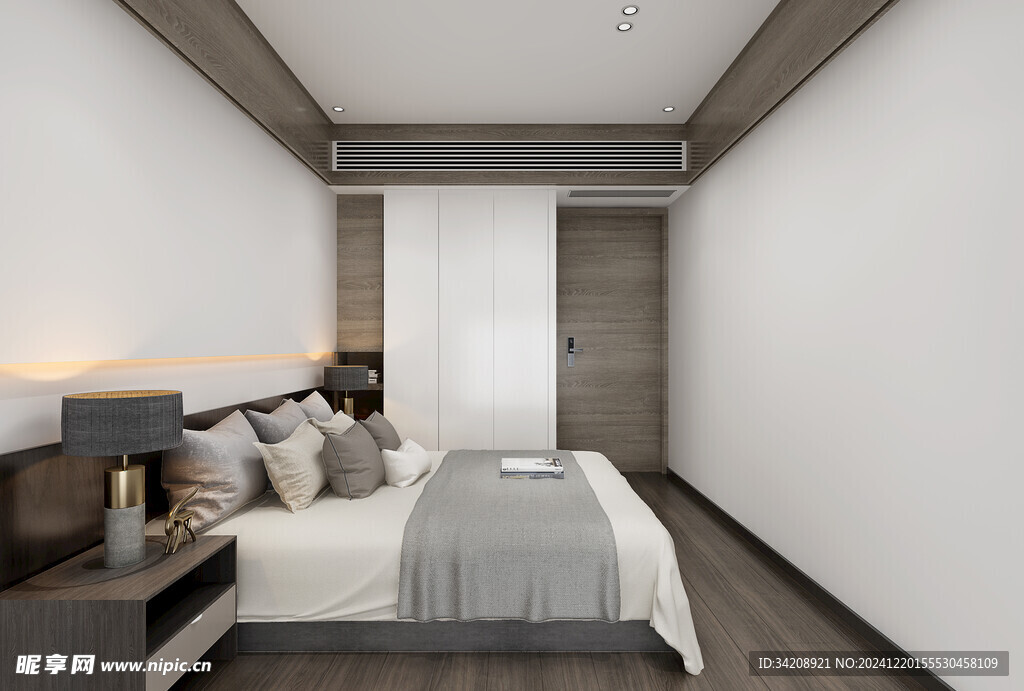 柜子硬装设计装修饰卧室软装现代