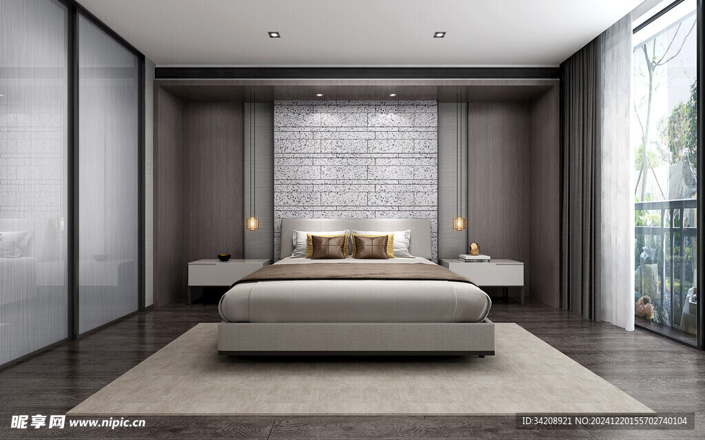 柜子全案设计装修饰卧室空间现代