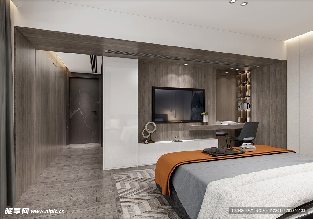 柜子全案设计装修饰卧室空间现代