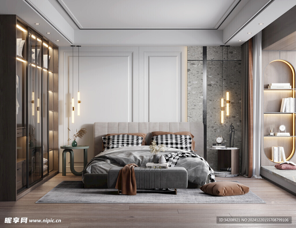 小空间次卧室室内设计现代简约风