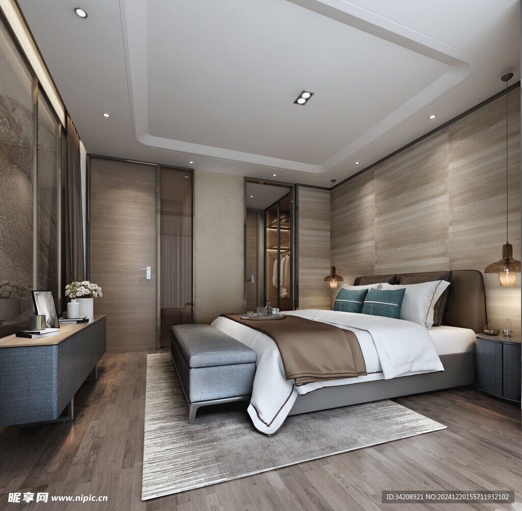 柜子全案设计装修饰卧室空间现代