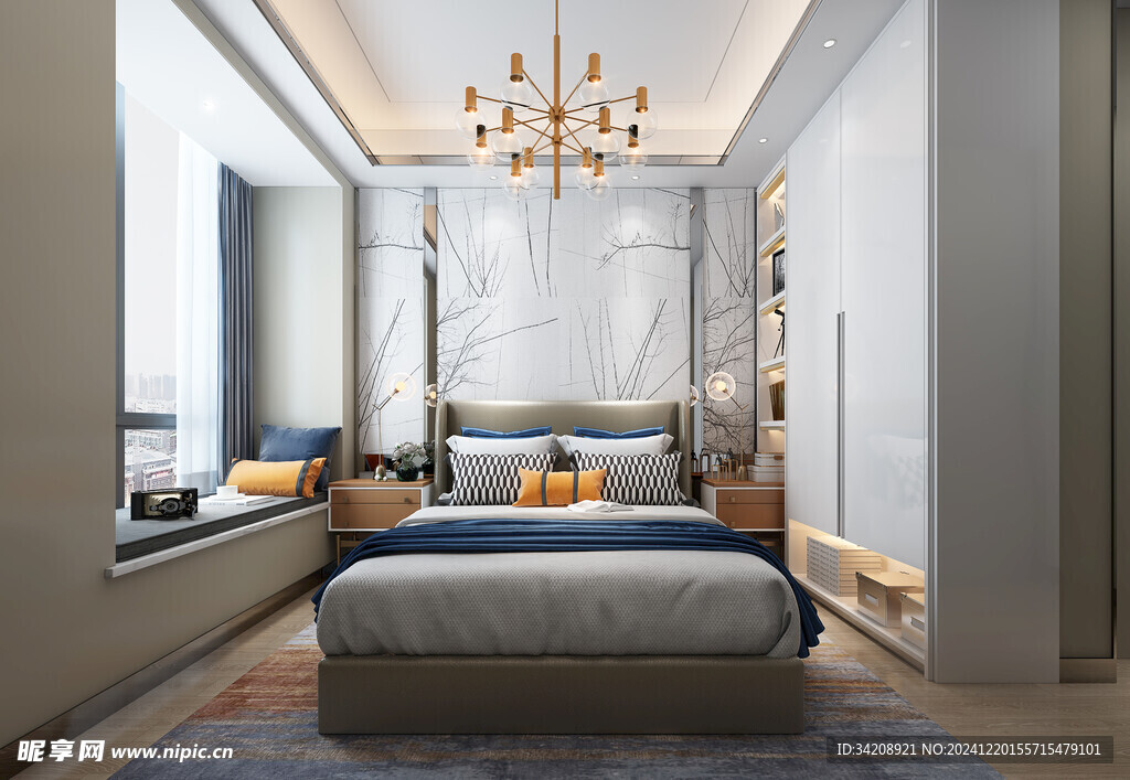 柜子全案设计装修饰卧室空间现代