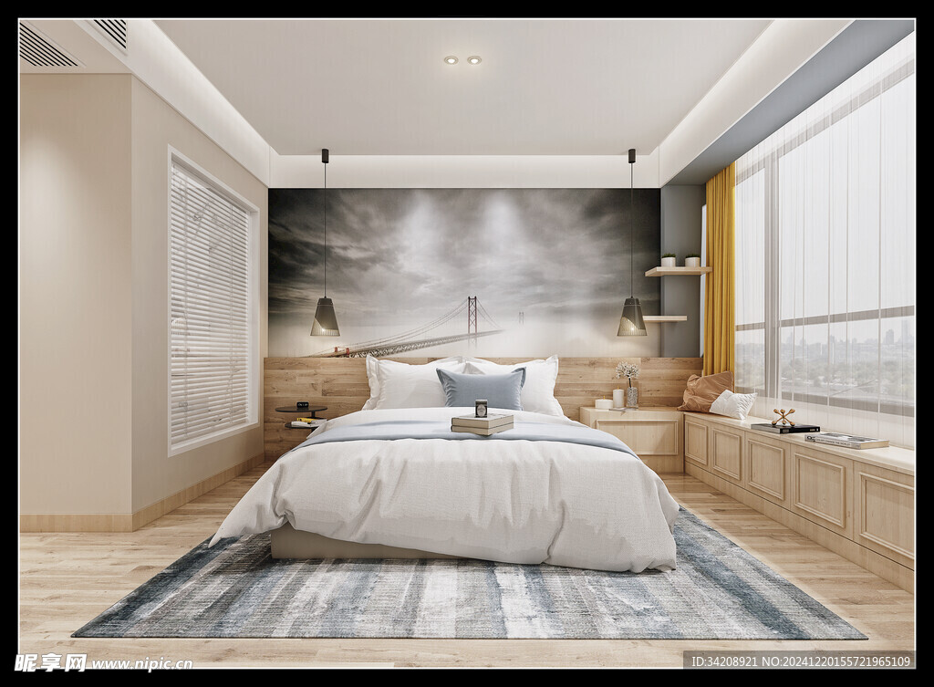 柜子全案设计装修饰卧室空间现代