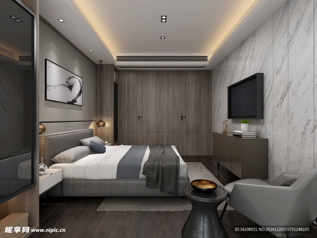 小空间次卧室室内设计现代简约风