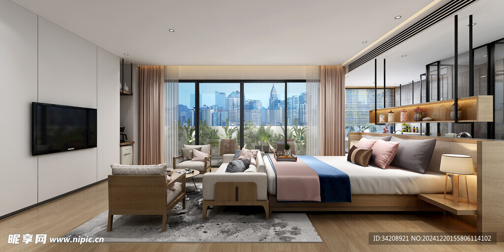 小空间次卧室室内设计现代简约风