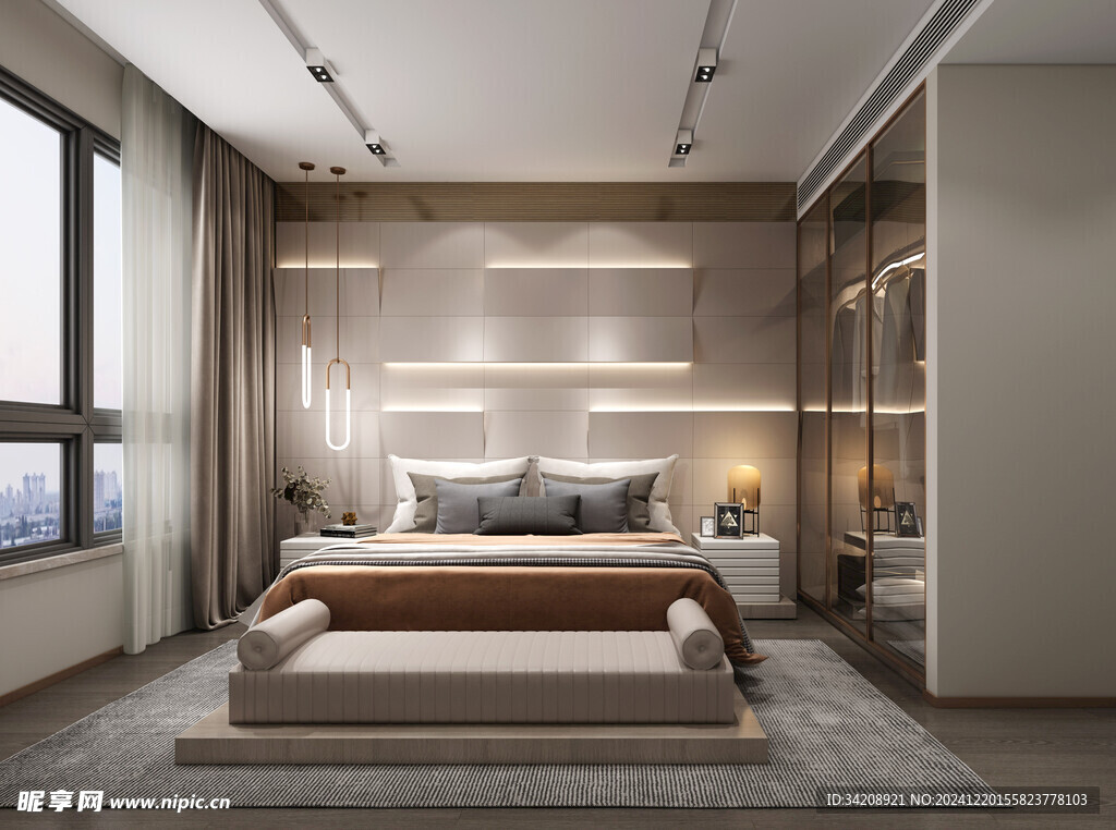 小空间次卧室室内设计现代简约风