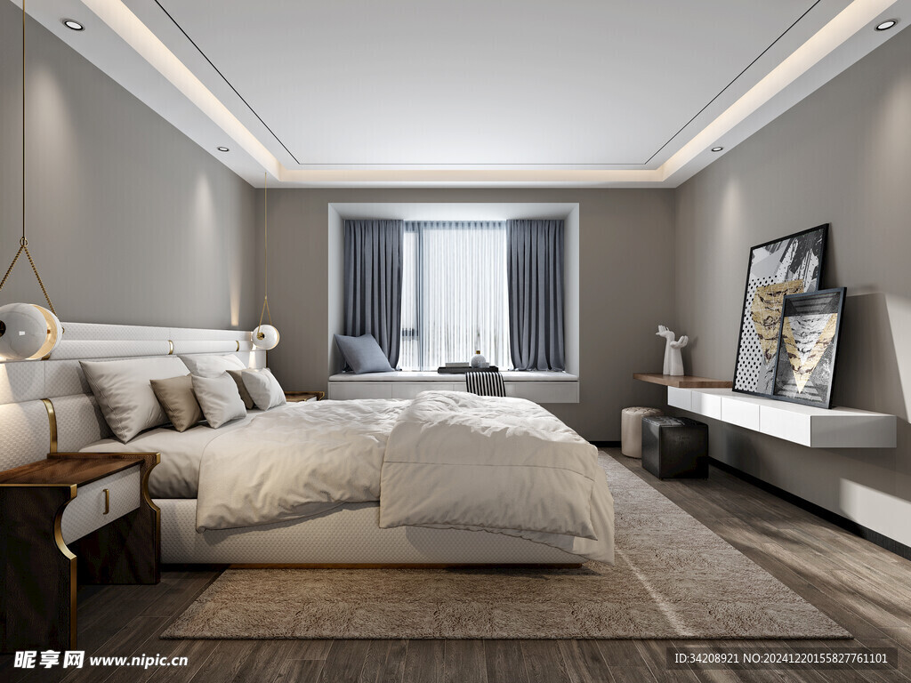 小空间次卧室室内设计现代简约风