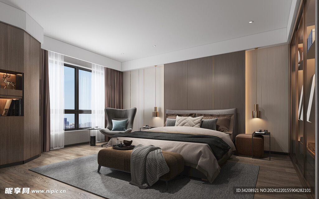 小空间次卧室室内设计现代简约风