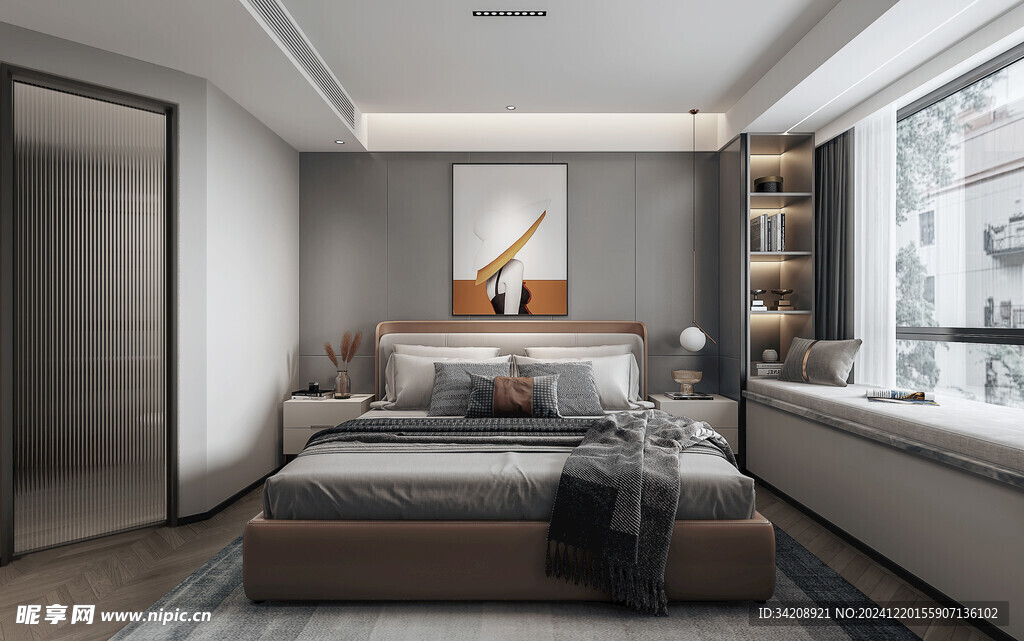 小空间次卧室室内设计现代简约风