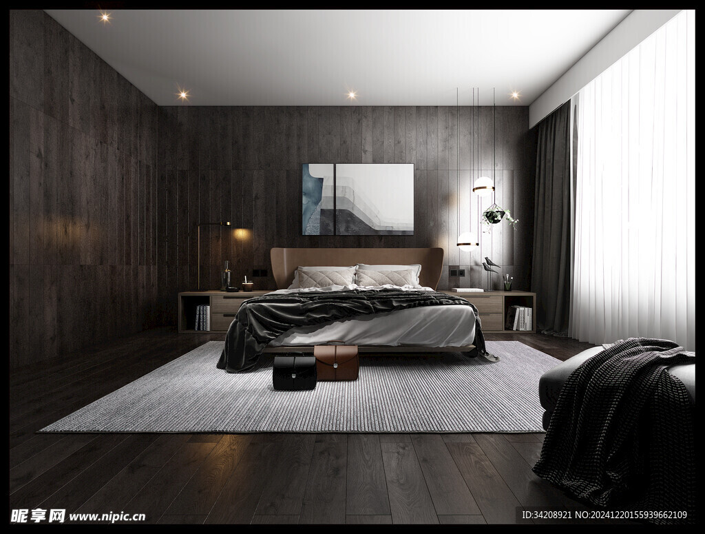 小空间次卧室室内设计现代简约风