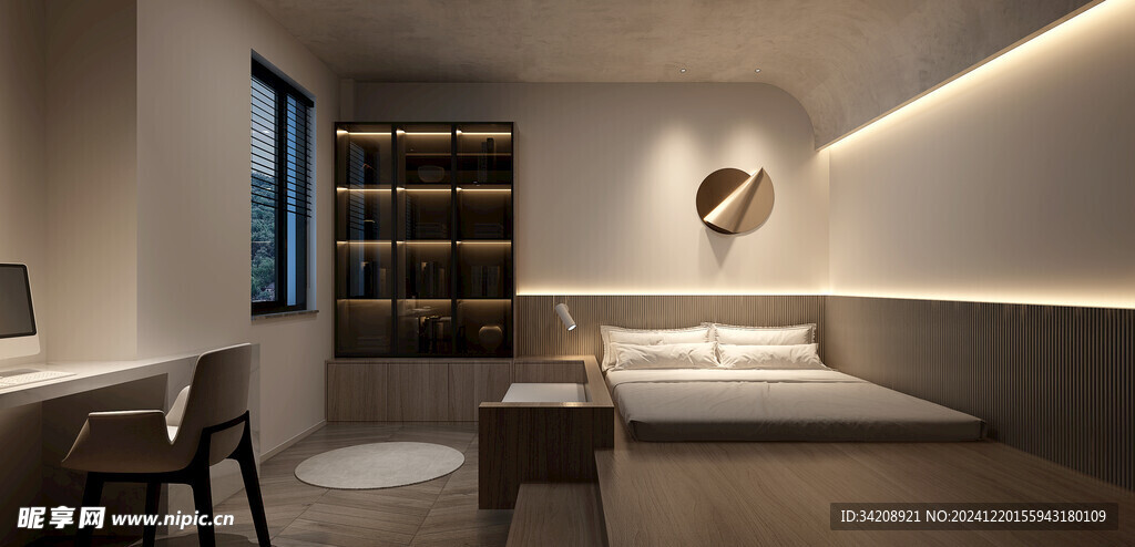 小空间次卧室室内设计现代简约风