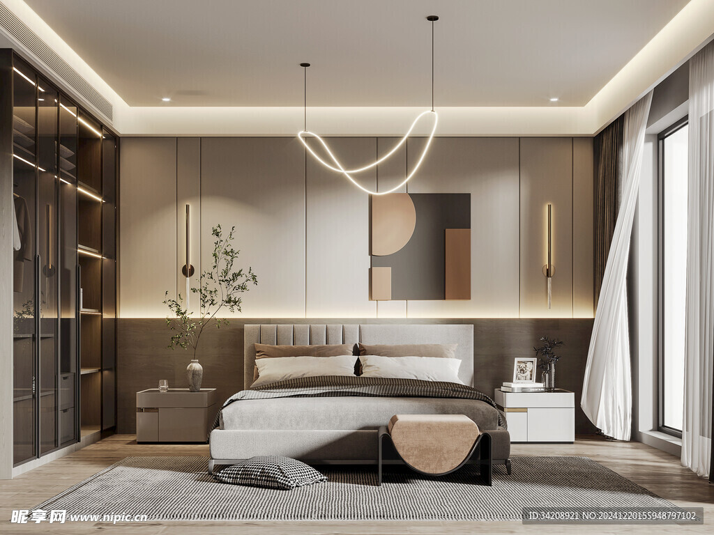 小空间次卧室室内设计现代简约风