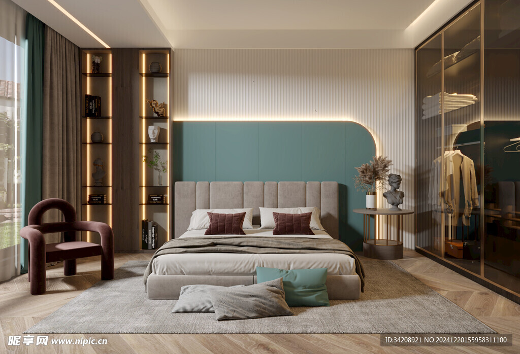 小空间次卧室室内设计现代简约风