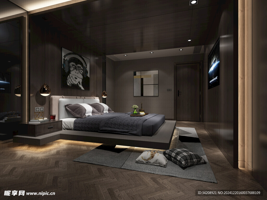 小空间次卧室室内设计现代简约风