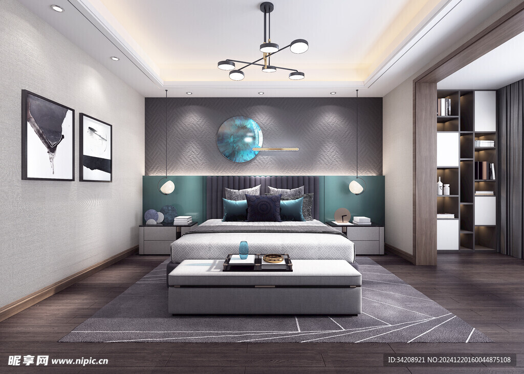 小空间次卧室室内设计现代简约风