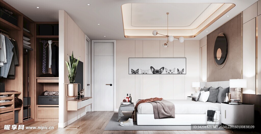 小空间次卧室室内设计现代简约风