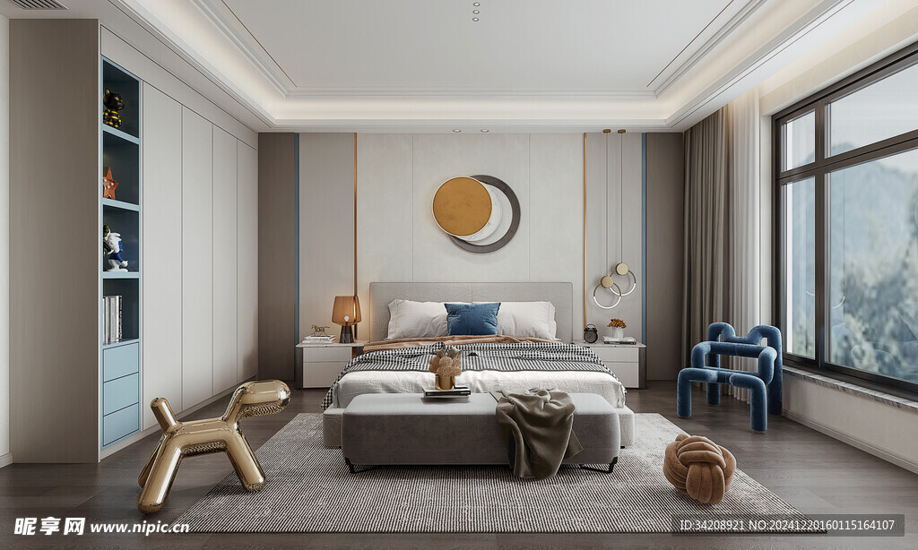 小空间次卧室室内设计现代简约风