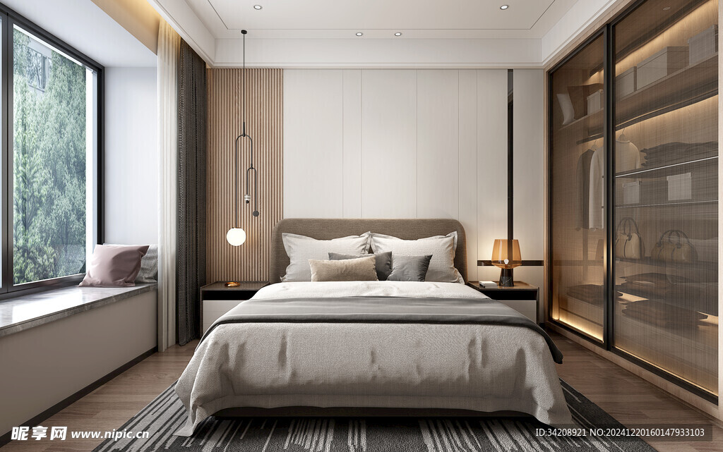 小空间次卧室室内设计现代简约风