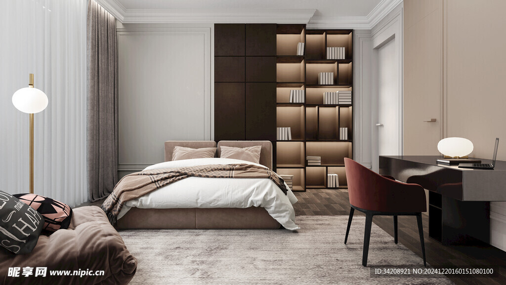 小空间次卧室室内设计现代简约风