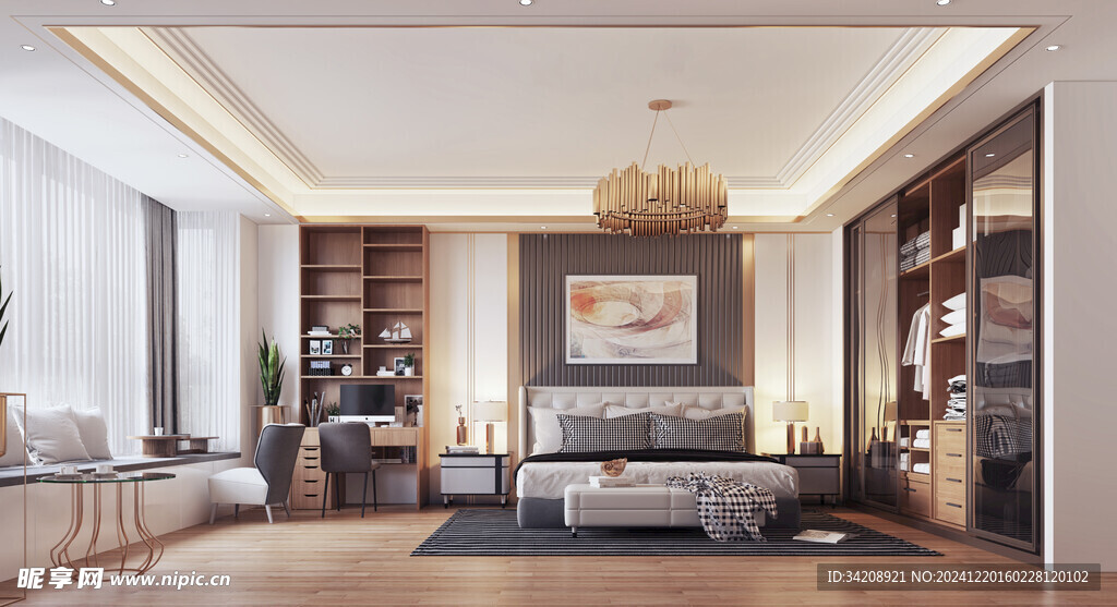 小空间次卧室室内设计现代简约风