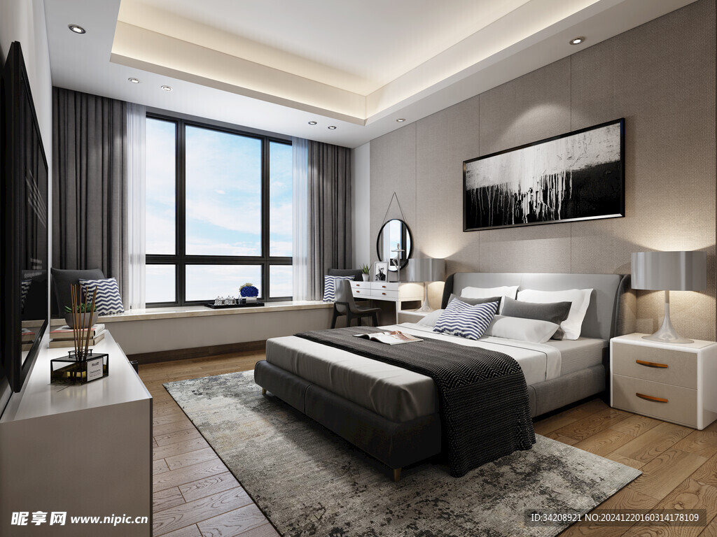 小空间次卧室室内设计现代简约风