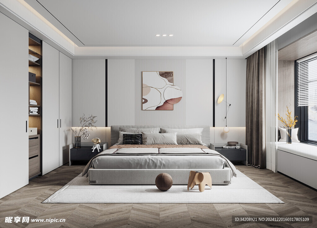 小空间次卧室室内设计现代简约风