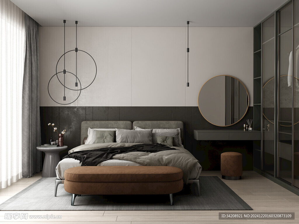 小空间次卧室室内设计现代简约风