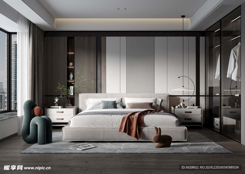 小空间次卧室室内设计现代简约风