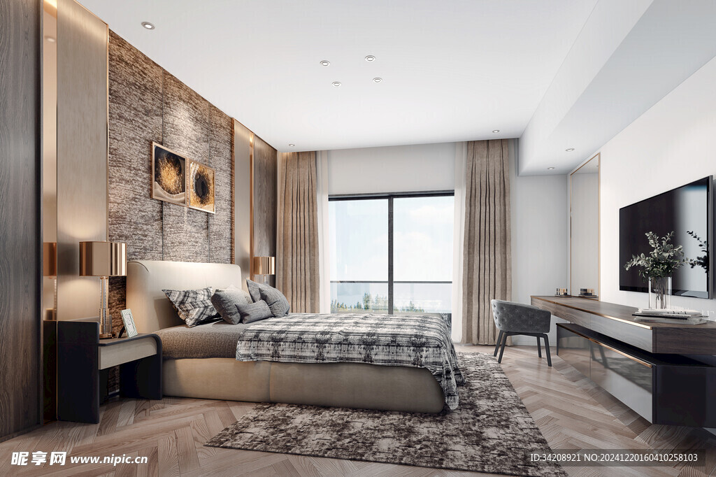 小空间次卧室室内设计现代简约风