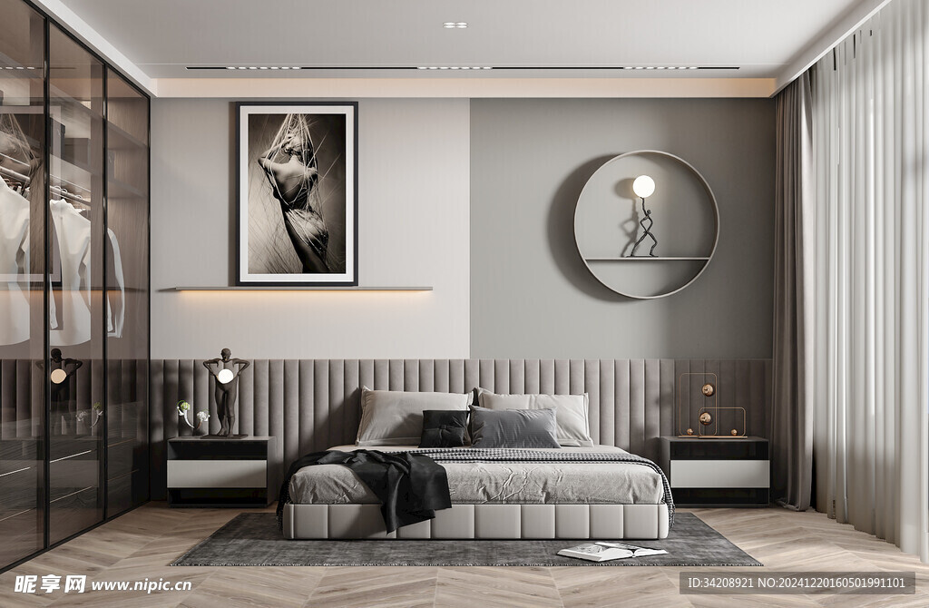 小空间次卧室室内设计现代简约风