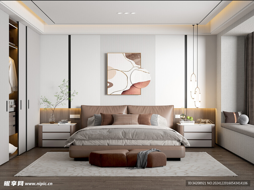 小空间次卧室室内设计现代简约风