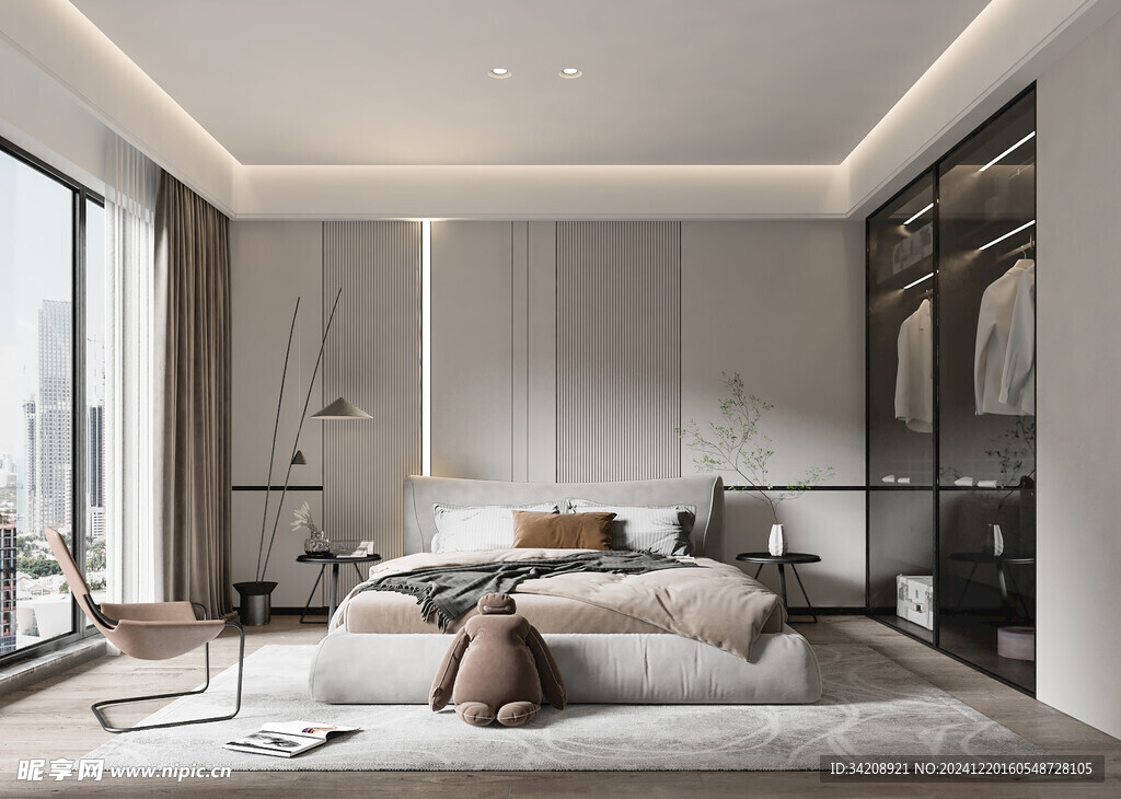 小空间次卧室室内设计现代简约风