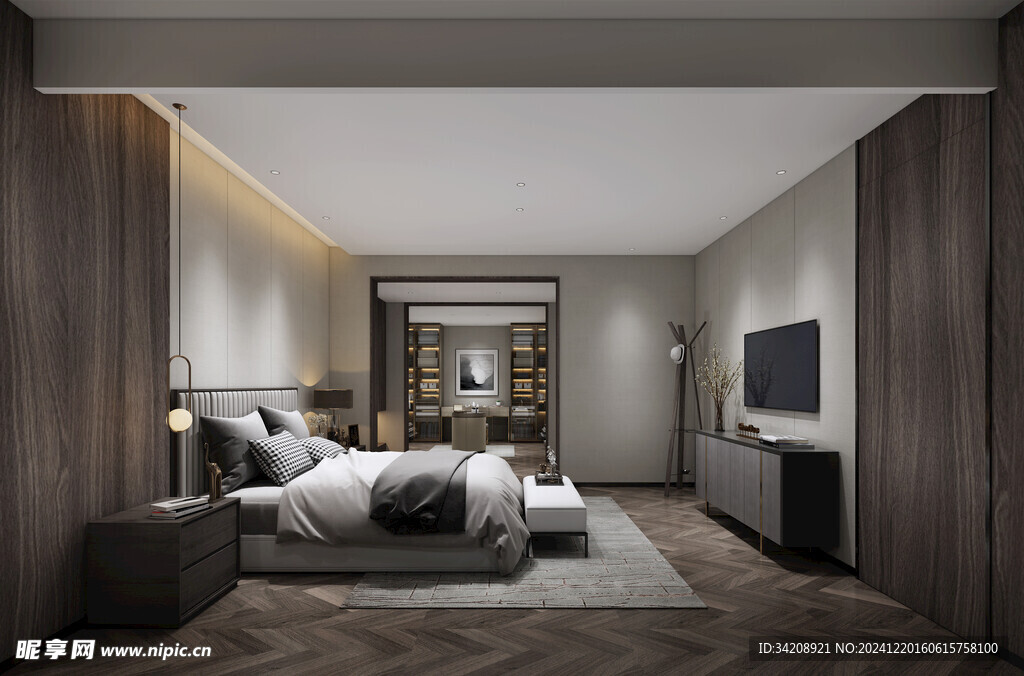 小空间次卧室室内设计现代简约风