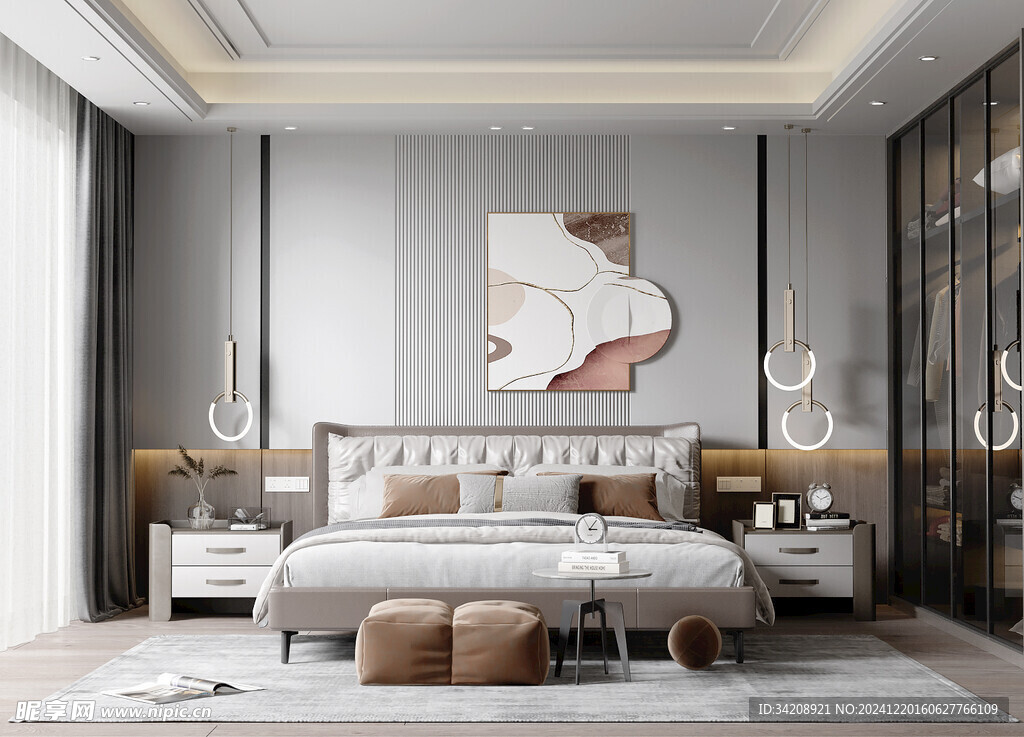 小空间次卧室室内设计现代简约风