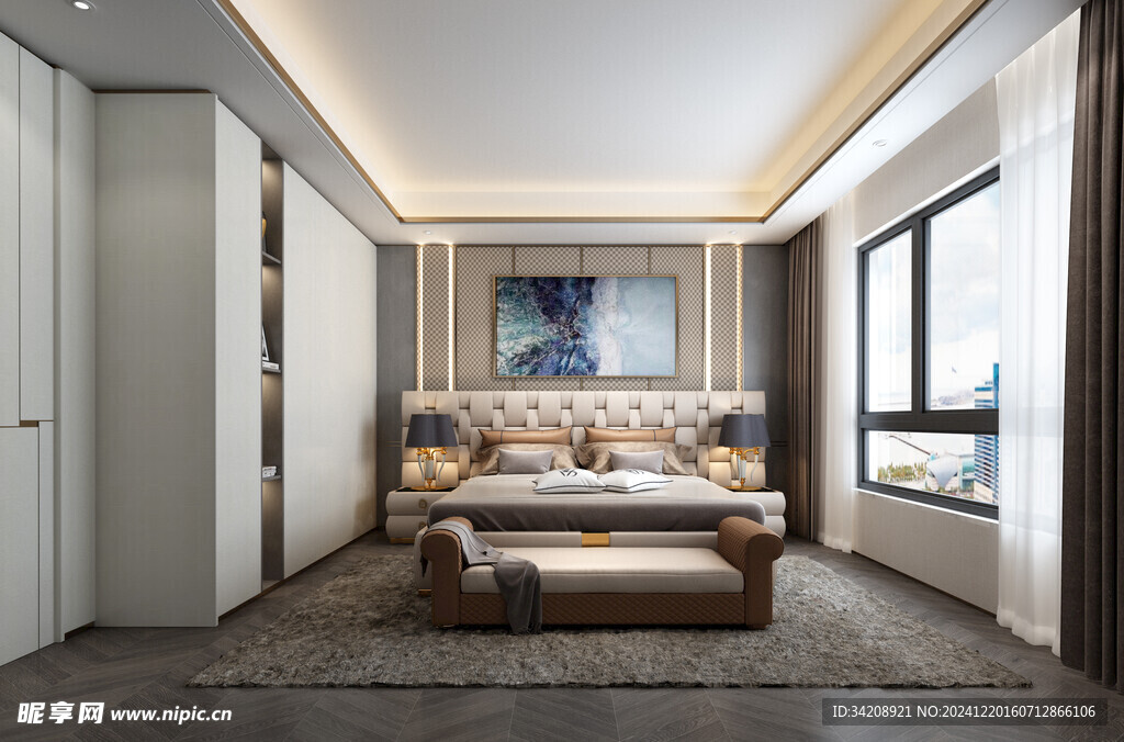 小空间次卧室室内设计现代简约风