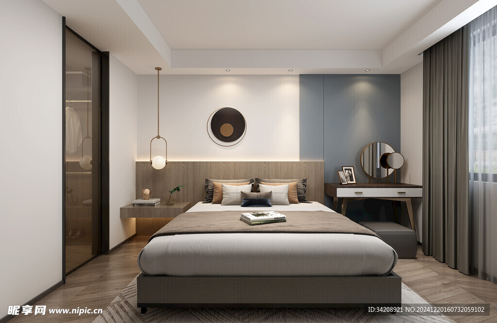 小空间次卧室室内设计现代简约风