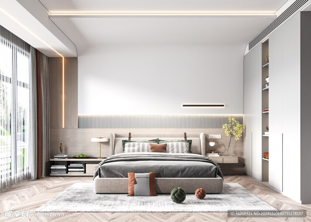 小空间次卧室室内设计现代简约风