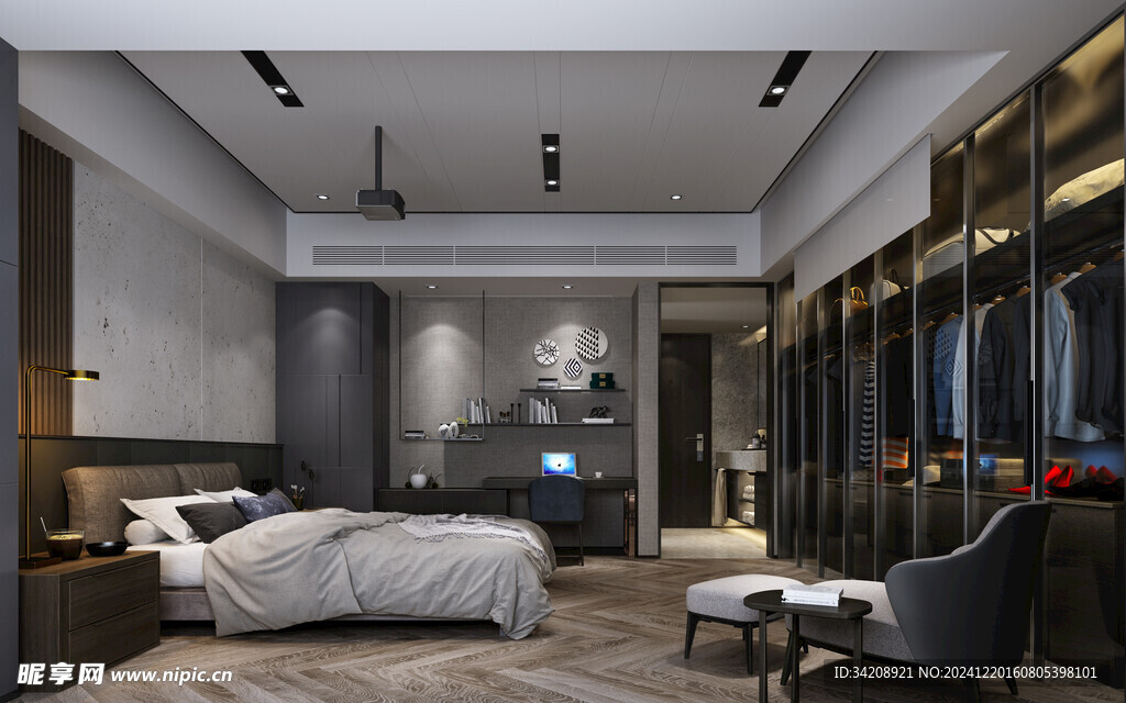 小空间次卧室室内设计现代简约风