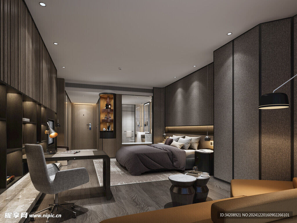 小空间次卧室室内设计现代简约风