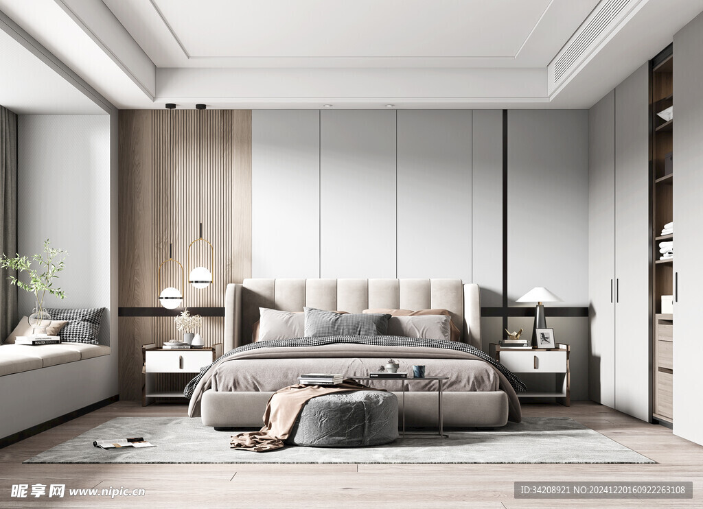 小空间次卧室室内设计现代简约风