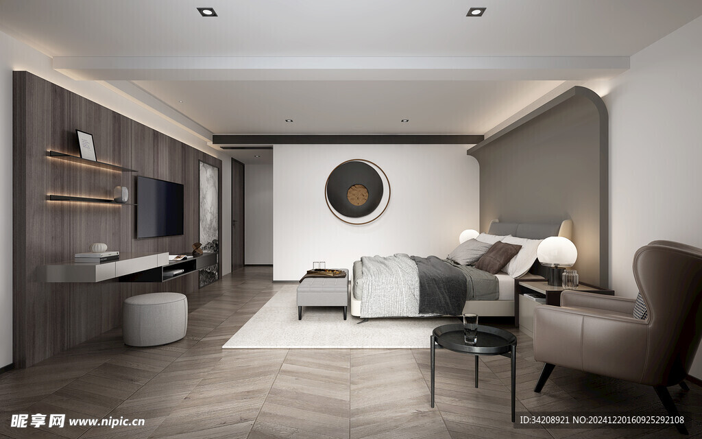 小空间次卧室室内设计现代简约风