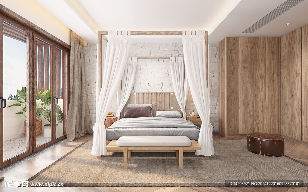 小空间次卧室室内设计现代简约风