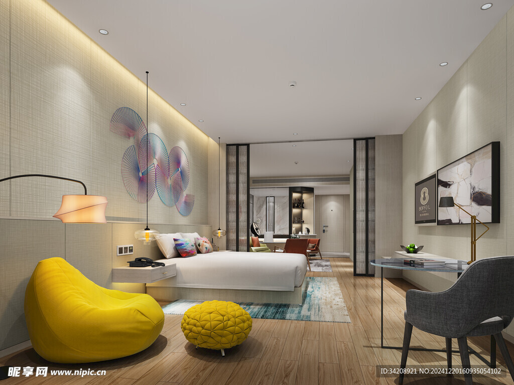 小空间次卧室室内设计现代简约风