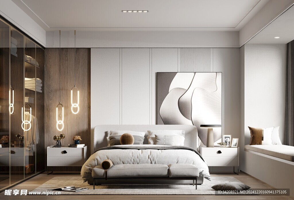 小空间次卧室室内设计现代简约风