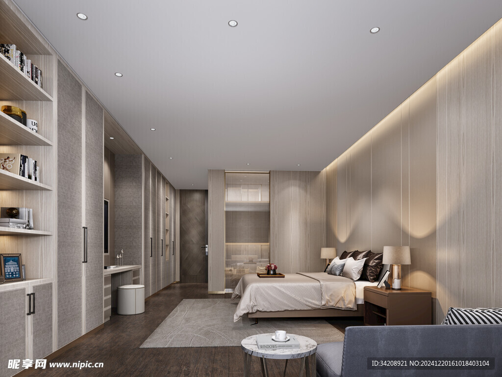 小空间次卧室室内设计现代简约风