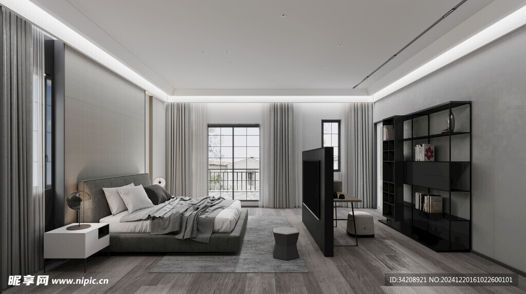 小空间次卧室室内设计现代简约风