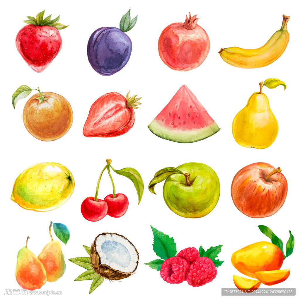 彩绘水果素材